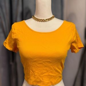 Mustard color open tie back